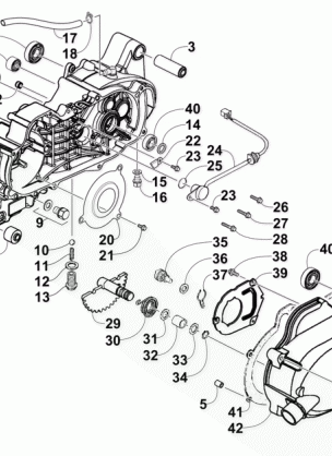 LEFT CRANKCASE AND COVER ASSEMBLY