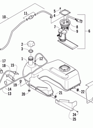 GAS TANK ASSEMBLY (UP TO VIN: 4UF10ATV3AT202941)