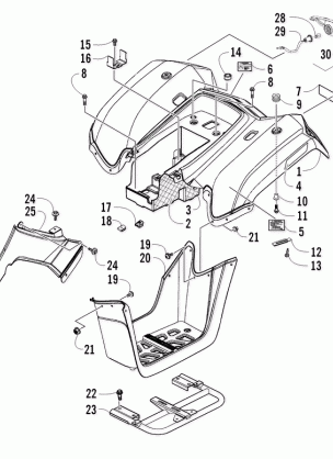 REAR BODY PANEL AND TAILLIGHT ASSEMBLIES