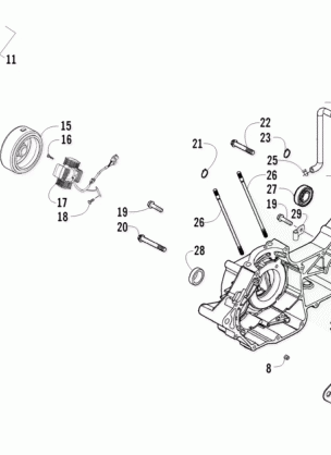 RIGHT CRANKCASE AND COVER ASSEMBLY