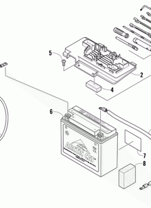 BATTERY AND STARTER ASSEMBLY