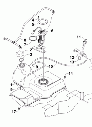 GAS TANK ASSEMBLY (VIN: AT205777 and Up)