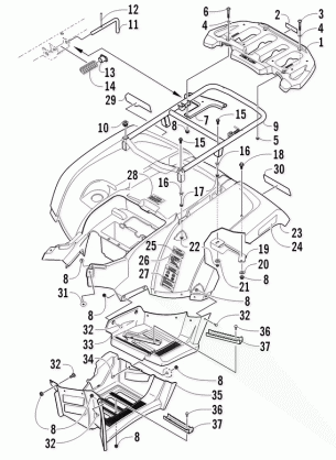 REAR RACK BODY PANEL AND FOOTWELL ASSEMBLIES