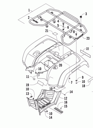 REAR RACK BODY PANEL AND FOOTWELL ASSEMBLY