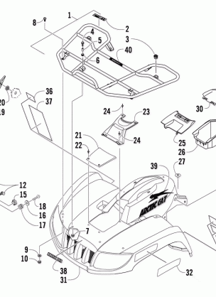 FRONT RACK BODY PANEL AND HEADLIGHT ASSEMBLIES