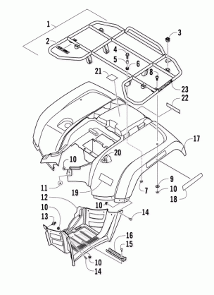 REAR RACK BODY PANEL AND FOOTWELL ASSEMBLIES