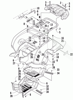 REAR RACK BODY PANEL AND FOOTWELL ASSEMBLIES