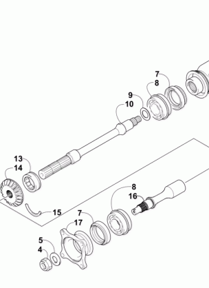 SECONDARY DRIVE ASSEMBLY (ENGINE SERIAL NO. 0700A60010050 and Up)