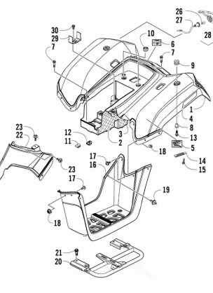 REAR BODY PANEL AND TAILLIGHT ASSEMBLIES