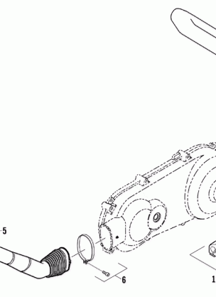 KICK STARTER AND COOLING DUCT ASSEMBLY