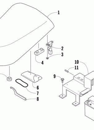 SEAT BATTERY AND TOOL KIT ASSEMBLIES