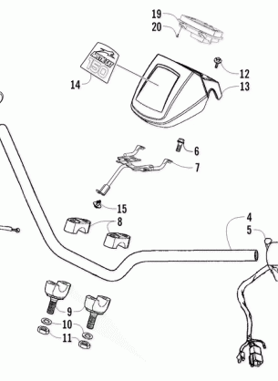 HANDLEBAR AND CONTROLS ASSEMBLY