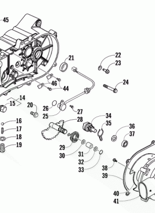 LEFT CRANKCASE AND COVER ASSEMBLY