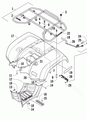 REAR RACK BODY PANEL AND FOOTWELL ASSEMBLIES