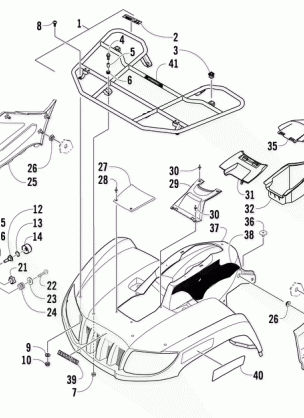 FRONT RACK BODY PANEL AND HEADLIGHT ASSEMBLIES