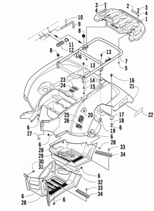 REAR RACK BODY PANEL AND FOOTWELL ASSEMBLIES