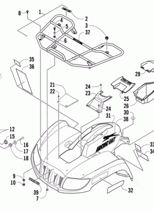 FRONT RACK BODY PANEL AND HEADLIGHT ASSEMBLIES