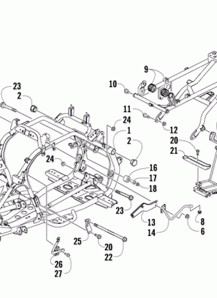 FRAME TAILLIGHT AND RELATED PARTS ASSEMBLY