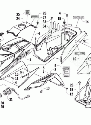 BODY PANEL AND HEADLIGHT ASSEMBLY