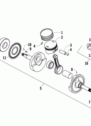 PISTON AND CRANKSHAFT ASSEMBLY