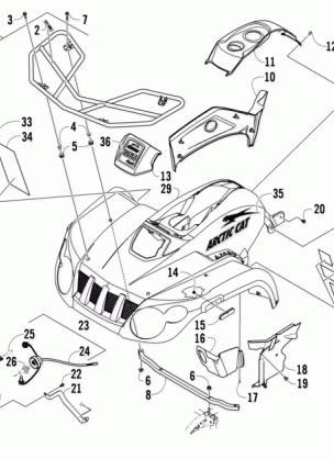 FRONT BODY RACK AND HEADLIGHT ASSEMBLY