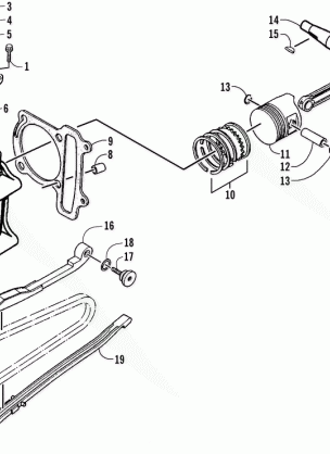 CRANKSHAFT CYLINDER PISTON AND CAM CHAIN ASSEMBLIES