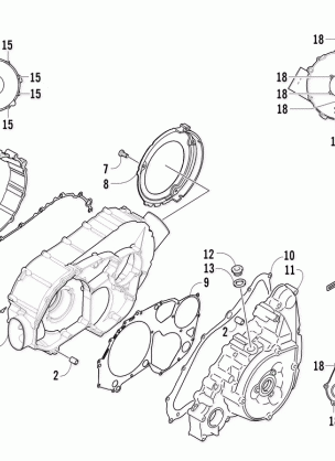 CLUTCH / V-BELT / MAGNETO COVER ASSEMBLY