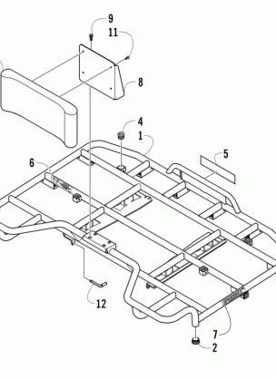 REAR RACK AND BACKREST ASSEMBLY