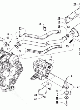 ENGINE AND EXHAUST