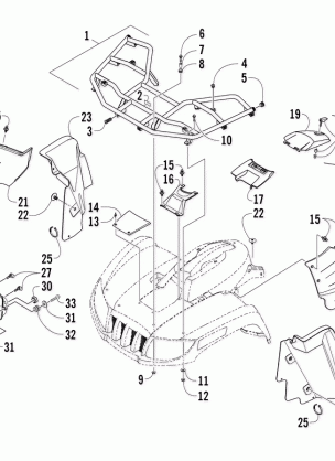 FRONT RACK AND HEADLIGHT ASSEMBLIES