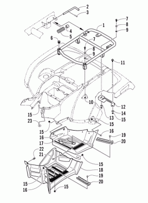 REAR RACK AND FOOTWELL ASSEMBLIES