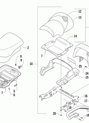 SEAT AND BACKREST ASSEMBLY