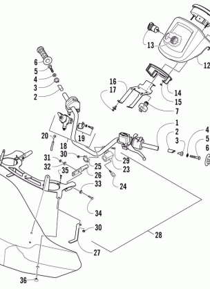 HANDLEBAR AND WINDSHIELD ASSEMBLY