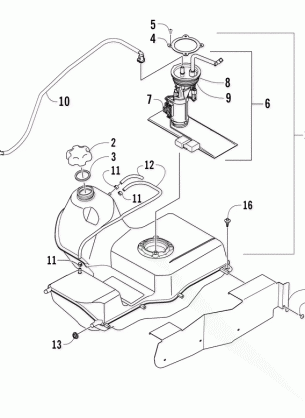 GAS TANK ASSEMBLY (Up to VIN: VX8T226541)