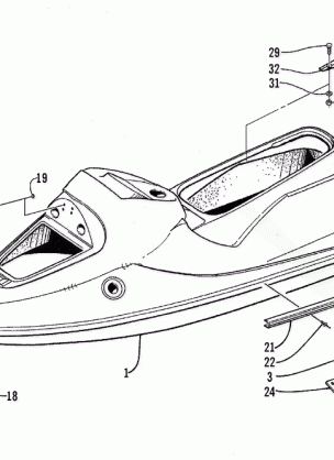 HULL AND RELATED PARTS ASSEMBLY