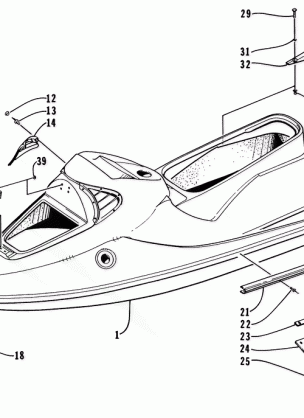 HULL AND RELATED PARTS ASSEMBLY