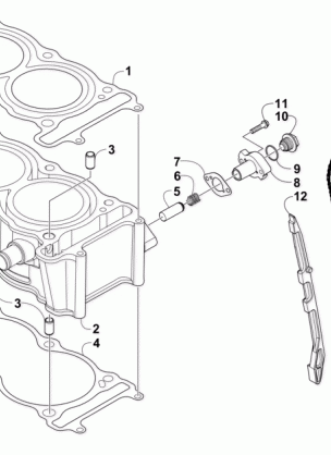 CYLINDER AND TIMING CHAIN ASSEMBLY