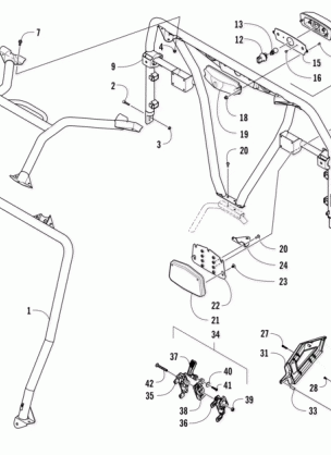 ROPS AND TAILLIGHT ASSEMBLY