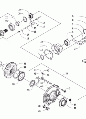 FRONT DRIVE GEARCASE ASSEMBLY