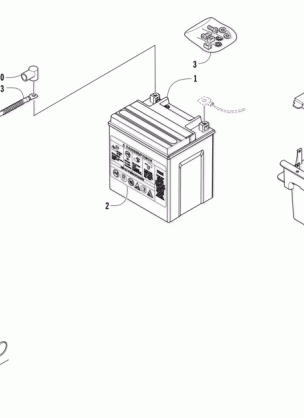 BATTERY AND STARTER MOTOR ASSEMBLY