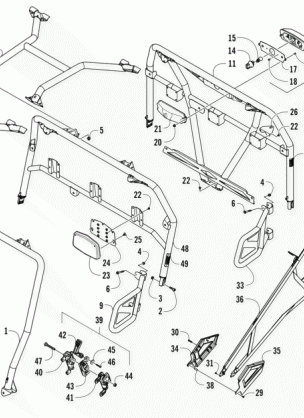 ROPS AND TAILLIGHT ASSEMBLY