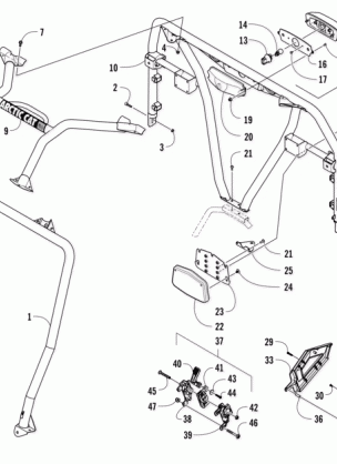 ROPS AND TAILLIGHT ASSEMBLY