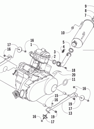 ENGINE AND EXHAUST