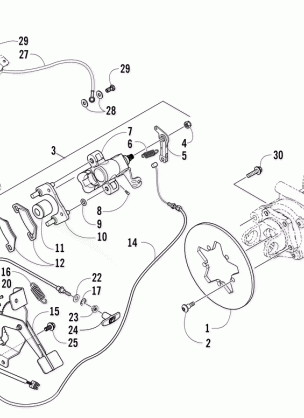 REAR AND PARKING BRAKE ASSEMBLY