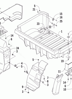 REAR BODY PANEL AND CARGO BOX ASSEMBLY