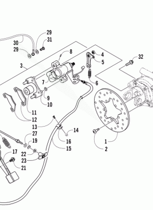 REAR AND PARKING BRAKE ASSEMBLY