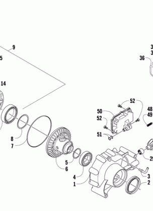 FRONT DRIVE GEARCASE ASSEMBLY