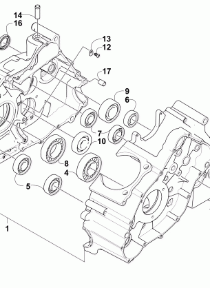 CRANKCASE ASSEMBLY (Up to VIN: 4UF07MPV77T305713)