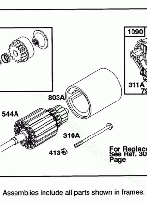 REPLACEMENT STARTER MOTOR ASSEMBLY