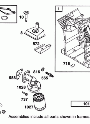 CYLINDER OIL FILTER AND OIL LEVEL STICK ASSEMBLY